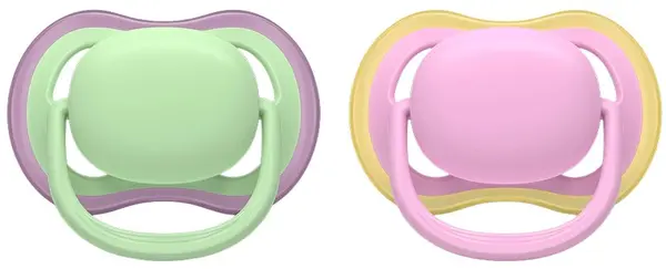 Zalăgălki Philips Avent - Ultra Air, 6-18 luni, cu cutie, 2 bucăți, verde/roz