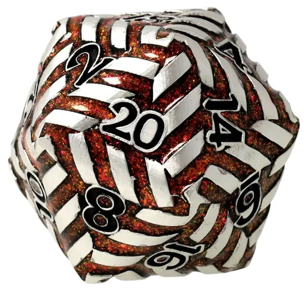 Zar GlassStaff - Metal D20, Forgespired