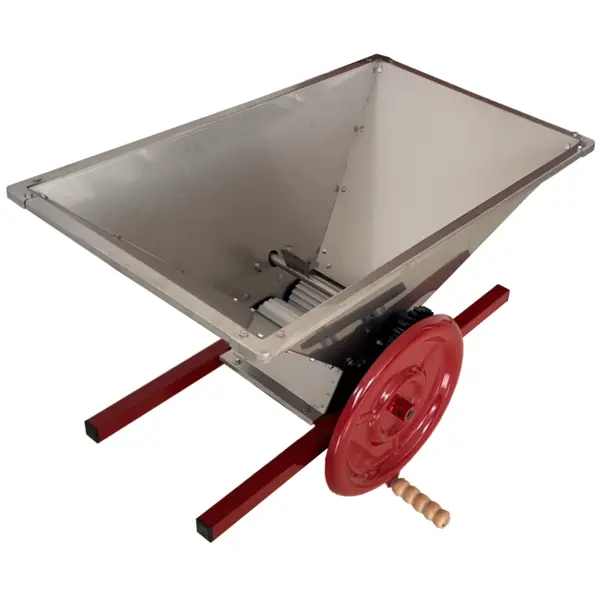 Zdrobitor struguri manual ZSM-50S cu agitator cuva INOX 50 L, 500-600 Kg/h