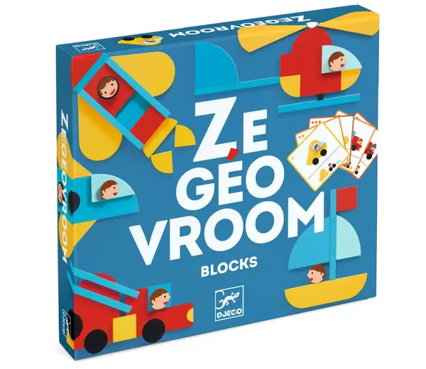 Ze GeoVroom Djeco, joc de construit cu piese geometrice