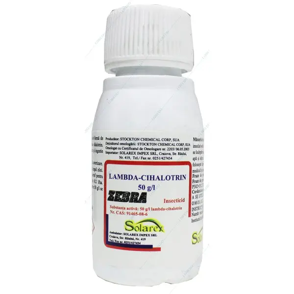 Zebra 50 ml, insecticid de contact, Globachem, grau (plosnita cerealelor), cartof (gandacul de Colorado), mar (viermele merelor) - Default Title