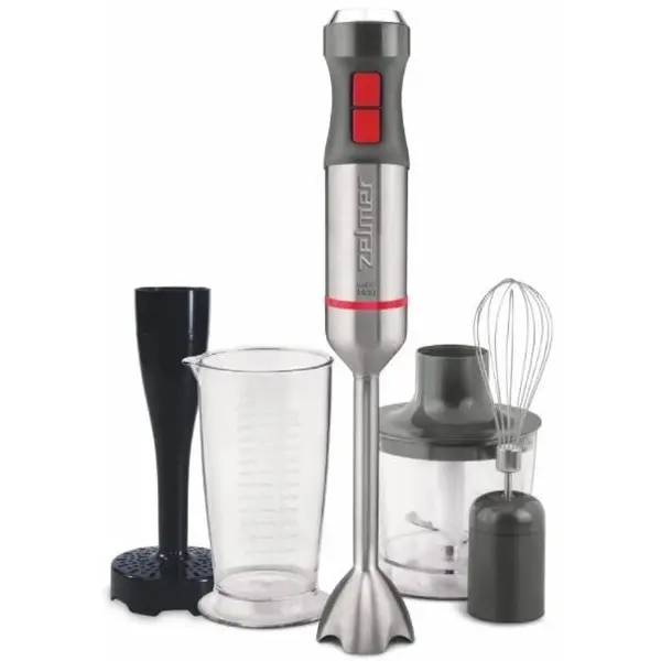 ZELMER Blender vertical Zelmer ZHB4652 VARIO, 1400W, 4 lame, picior metalic, Functie TURBO, Dozator 700 ml, tocator 500 ml, gri