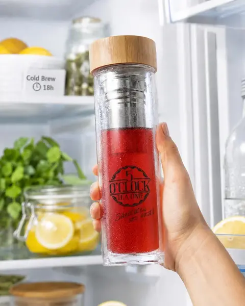 ZenBrew - Sticla cu Infuzor si capac bambus 5 O'Clock Tea (450ml)