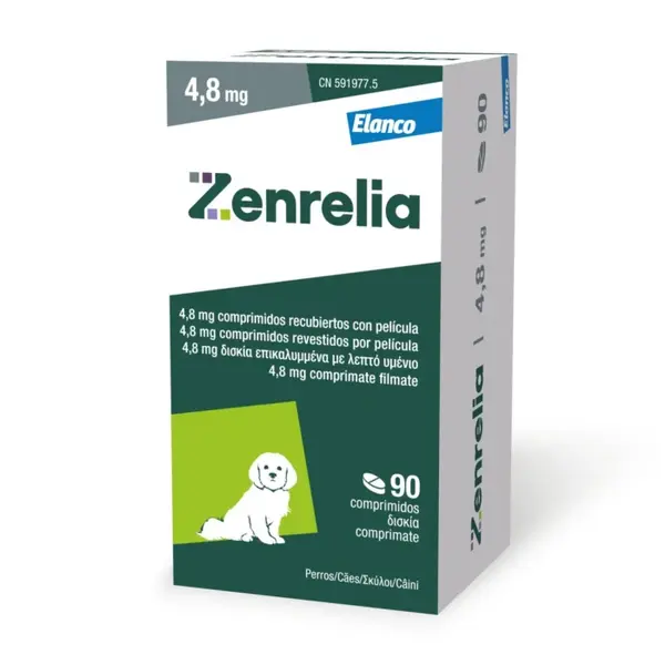 ZENRELIA, Supliment destinat cainilor predispusi la reactii alergice cutanate, 4.8 mg - 90 tablete