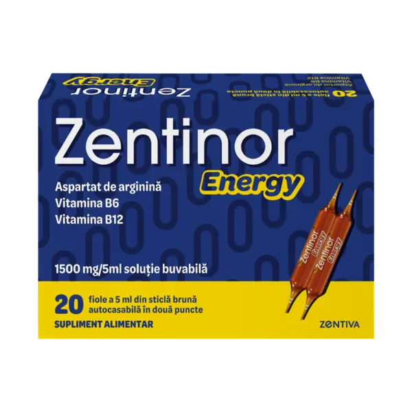 Zentinor Energy, 20 fiole buvabile, Zentiva