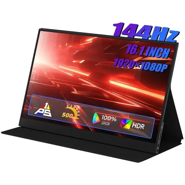 Zeuslap Monitor portabil Zeuslap P16A, 16.1, IPS, Full HD,144Hz, 3 ms, Negru
