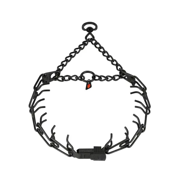 Zgarda dresaj Herm Sprenger Ultra-Plus ClicLock inox negru - 63 cm - 3.2 mm