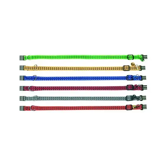 Zgarda pentru pisici Flamingo Multicolora 25 - 35 cm 10 mm