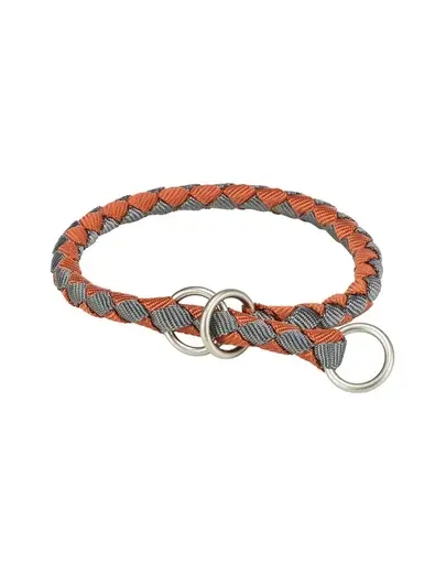 Zgardă semi-strangulantă câini XS TRIXIE Cavo 25–31 cm textilă ruginiu/grafit