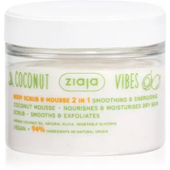 Ziaja Coconut Vibes exfoliant pentru corp cu efect de hidratare