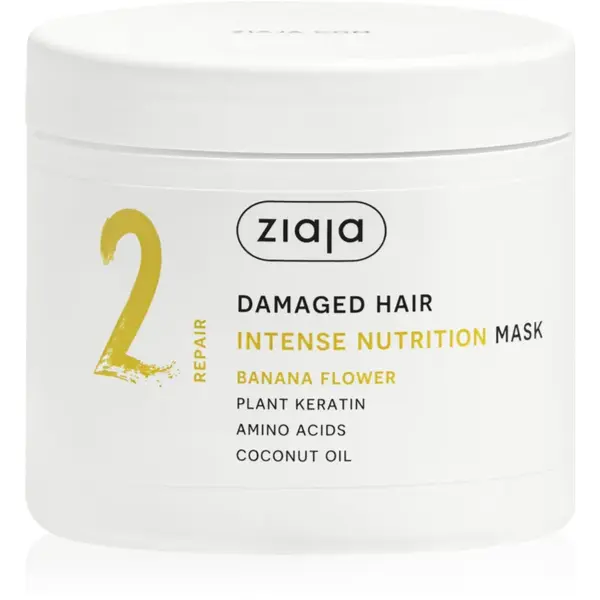 Ziaja Plant Essentials Banana Flower masca de par hranitoare pentru par deteriorat 350 ml