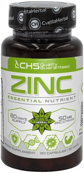 Zinc, 50 mg, 80 capsule, Cvetita Herbal