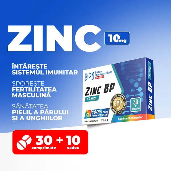 Zinc BP, 100mg, 40 comp.