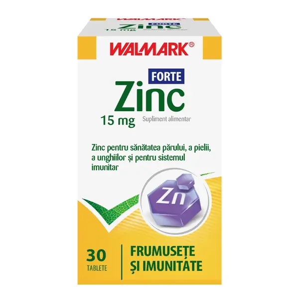 Zinc Forte 15mg, 30 comprimate, Walmark