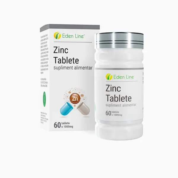 Zinc Tablete | 60 Pastile | Supliment Alimentar