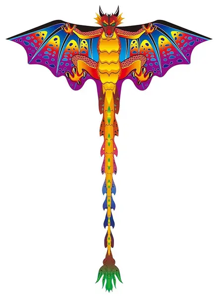 Zmeu pentru copii Raya Toys - Dragon, 160 x 260 cm, violet