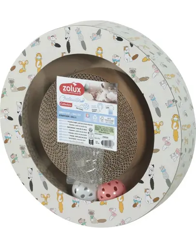 ZOLUX post zgâriere pisici rotund CHATOUILLE cu bile și catnip