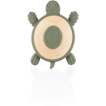 Zopa Silicone Wooden Teether Turtle jucărie pentru dentiție