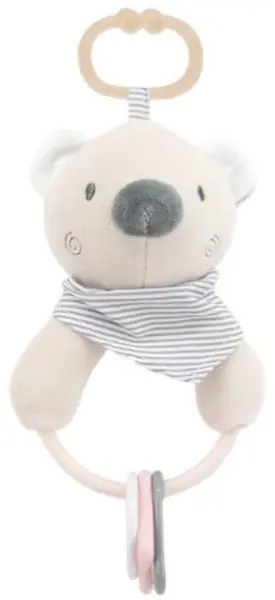 Zornăitoare pentru bebeluși cu figurine Lorelli - Urs, bej