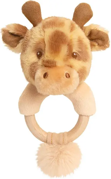 Zornaitoare pentru bebelusi Keel Toys Keeleco - Girafa, inel, 14 cm
