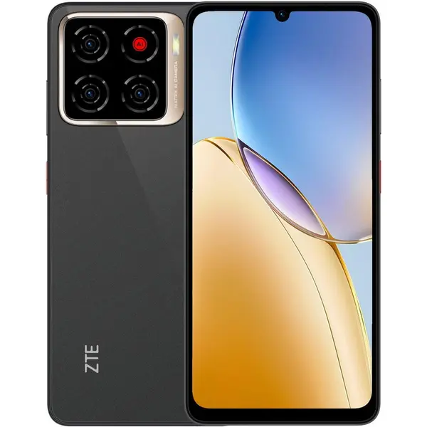 ZTE Telefon mobil ZTE Blade A56, 4GB RAM, 64GB, 4G LTE, Dual SIM, Unisoc T7200, Negru
