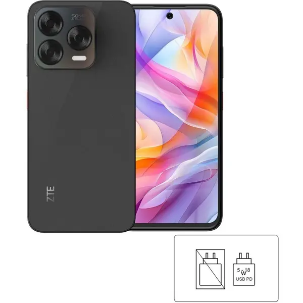 ZTE Telefon mobil ZTE Blade V70 Vita, 6.7, Procesor Unisoc T606 Octa-Core, Dual SIM, 8GB RAM, 256GB, 4G, Gri